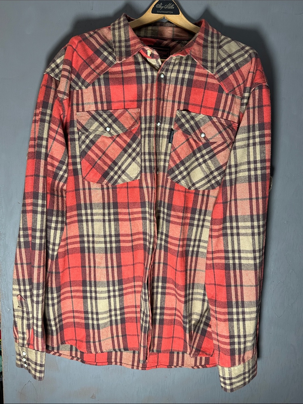 Men's Red Plaid Lightweight Shirt Jacket